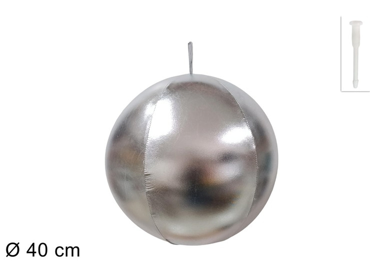 Palla gonfiabile 40cm argento