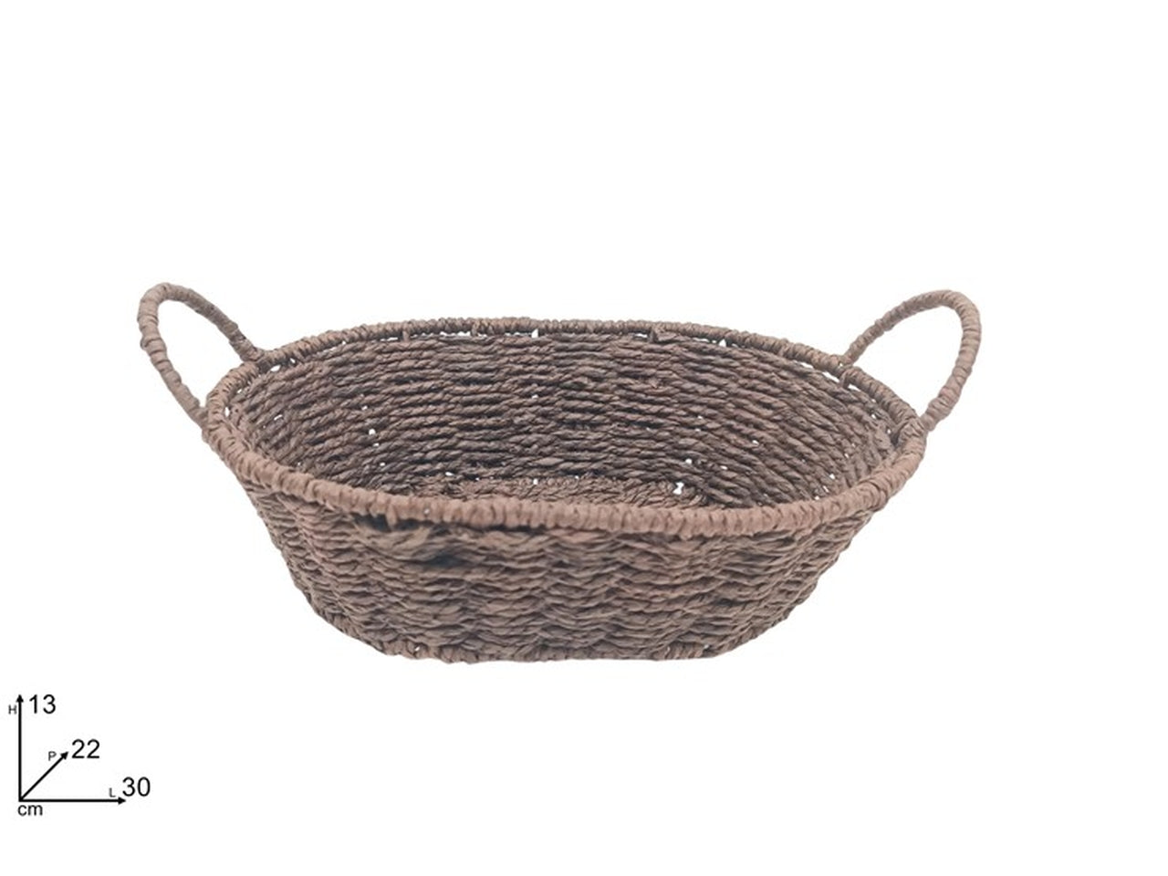 Cesta ovale 30x22xh.13cm marrone