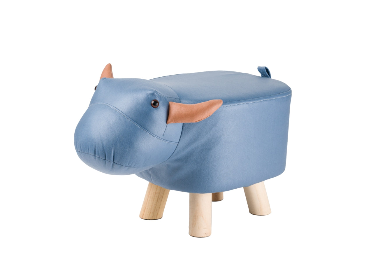 Sgabello pouf toro in ecopelle 50x24x28cm