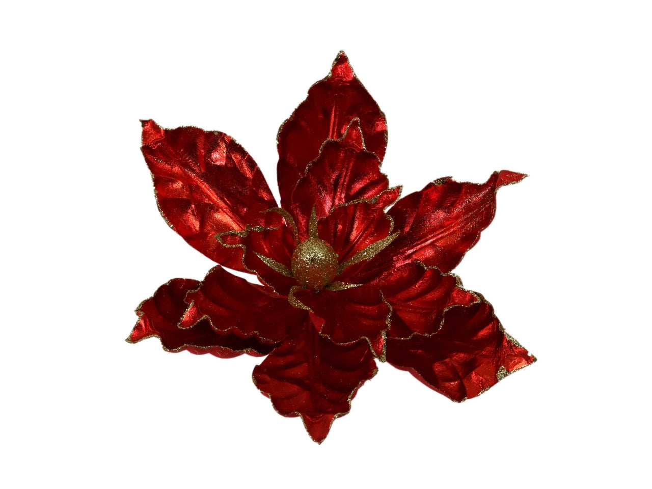 Ramo fiore in tessuto 36xh.28cm rosso