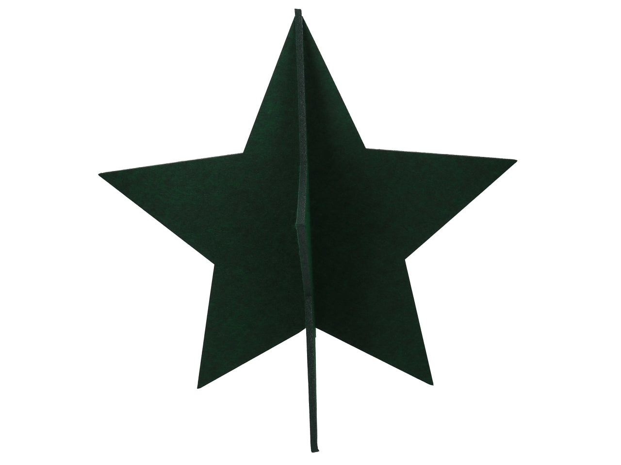 Decorazione stella in feltro verde 60x60h.58cm