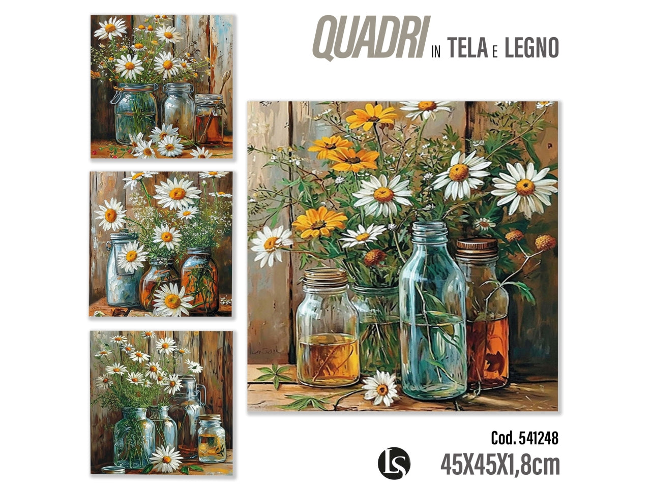 Quadro 45x45x1,8cm assortito