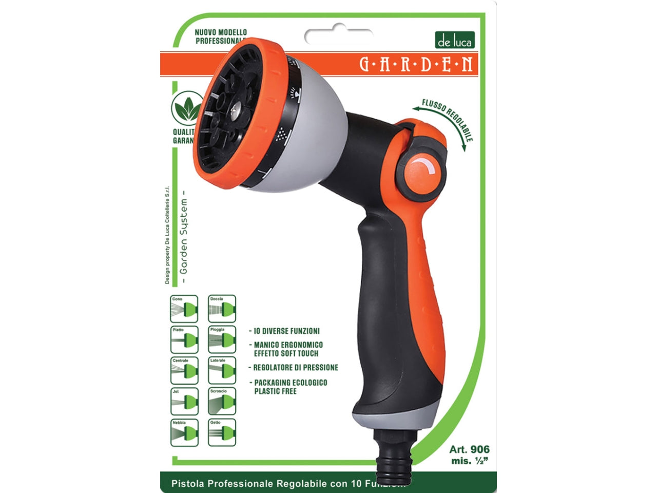 Pistola a lancia regolabile professionale 10 funzioni
