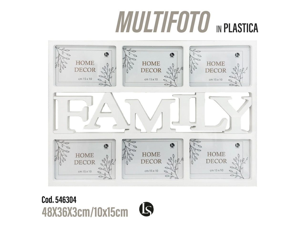 Multifoto 6 posti 10x15cm/48x36cm