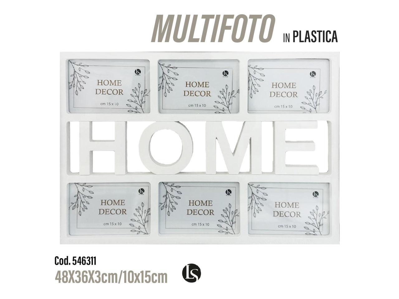 Multifoto 6 posti 10x15cm/48x36cm