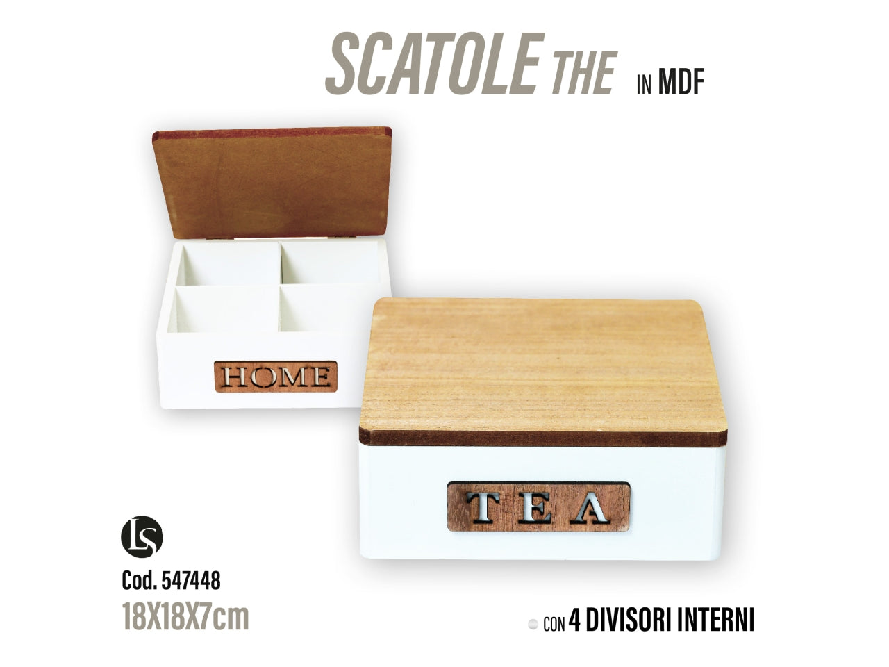 Cofanetto in mdf 18x7x18cm assortito