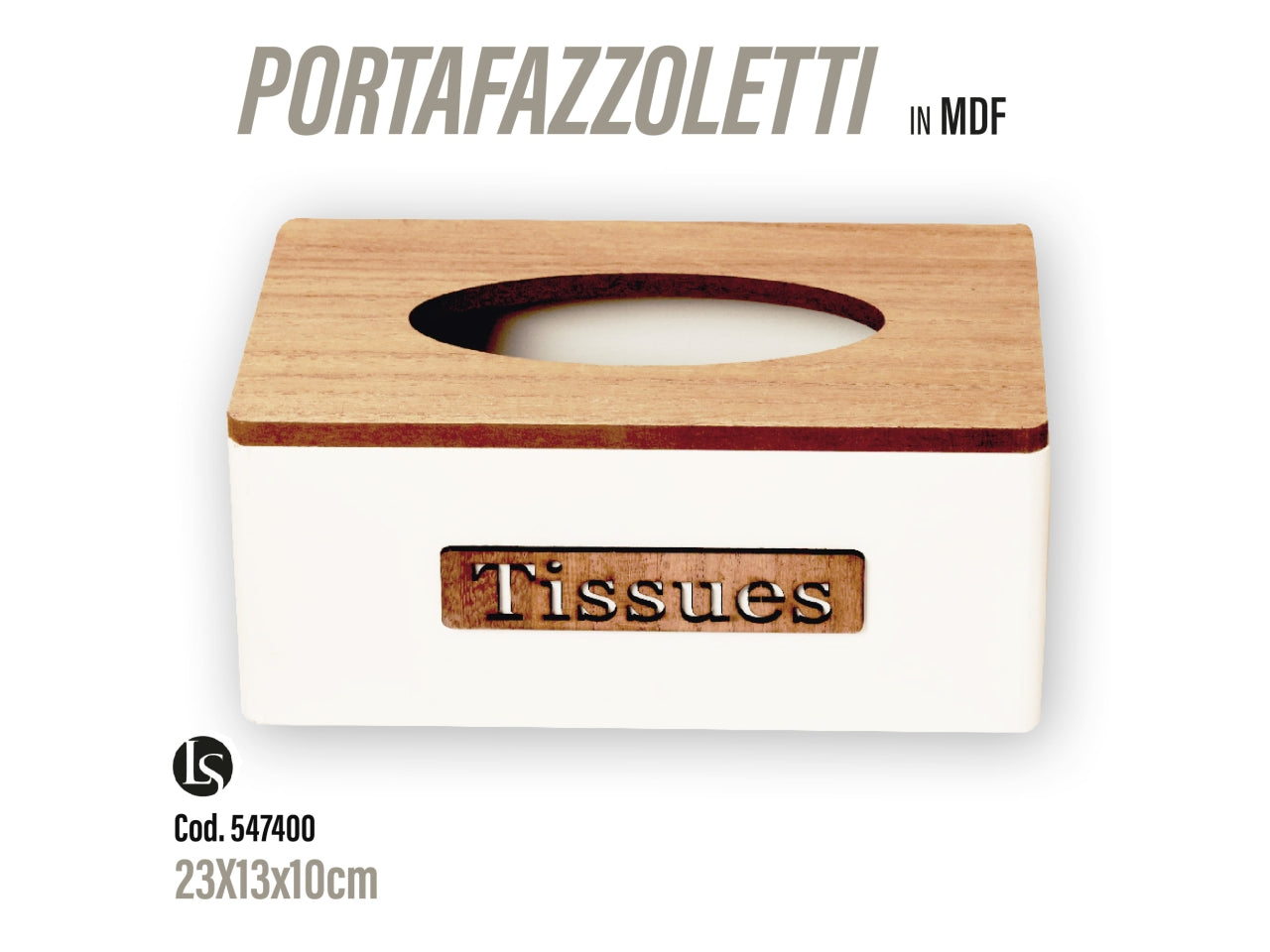 Porta fazzoletti 23x13x10cm