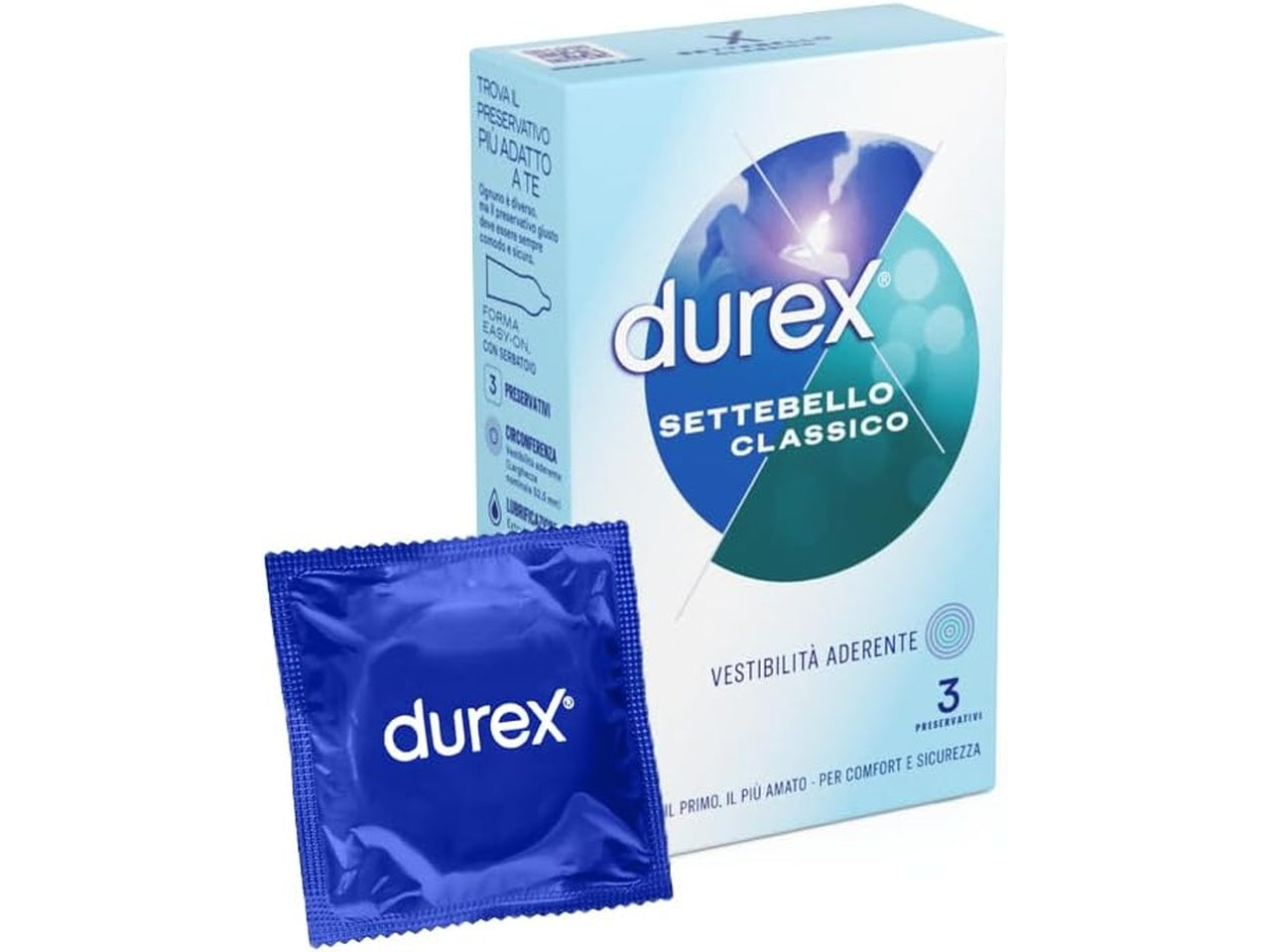 Durex settebello classico profilattico x3 $