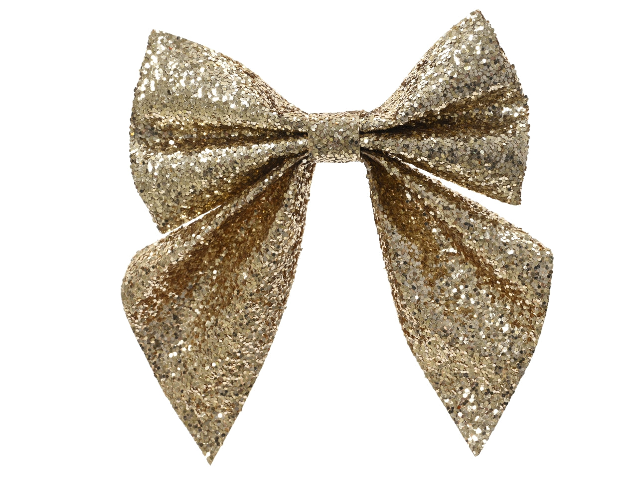 Fiocco rosso con clip oro glitter in cartella da 2 pezzi