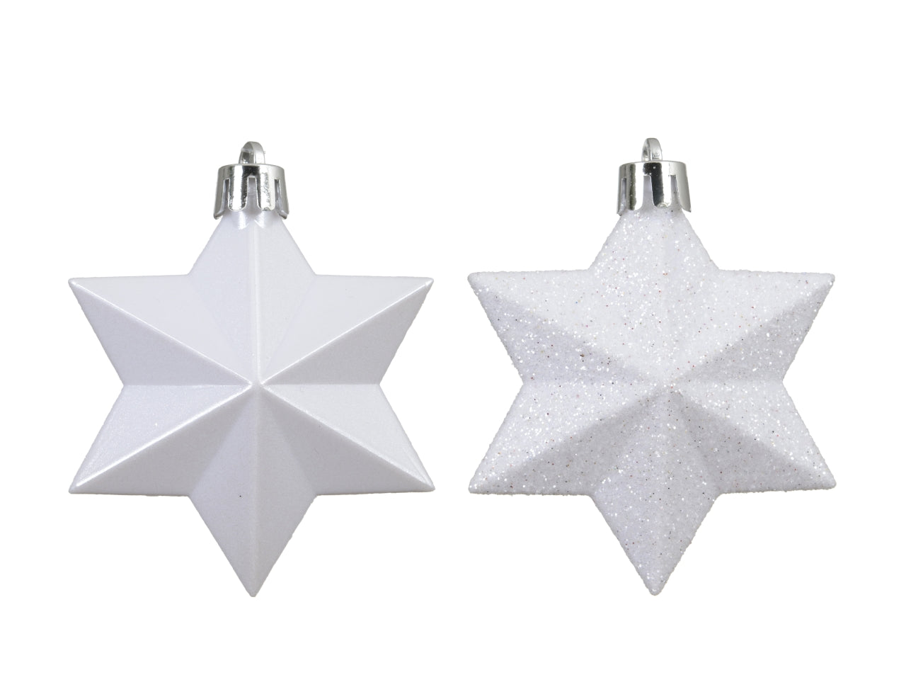 Appendino stella in confezione da 12 pezzi bianco
