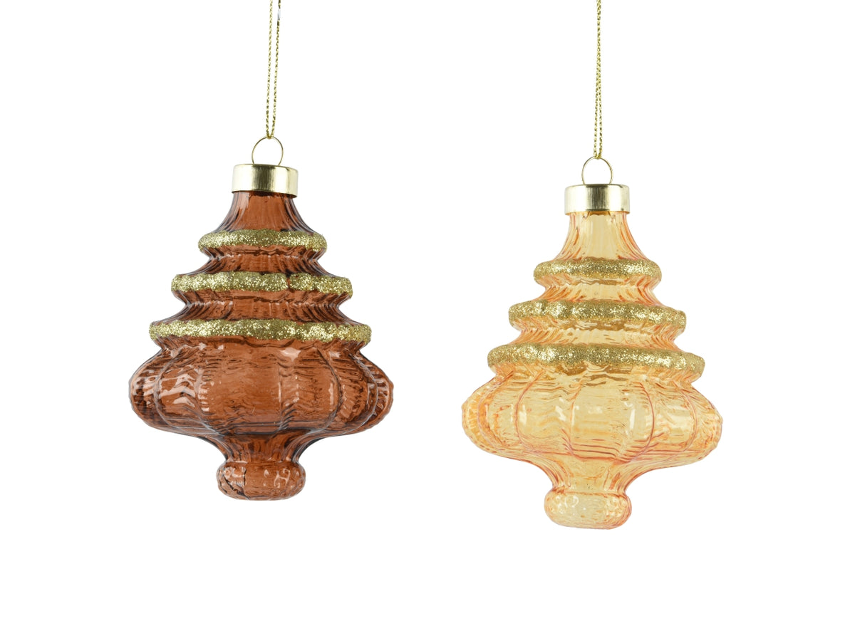 Appendino alberello in vetro 11,6cm oro