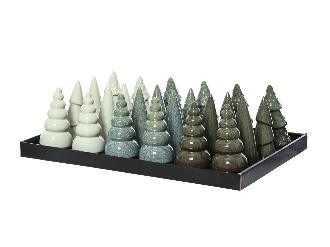 Albero 15,6cm in porcellana lucido 12 modelli assortiti