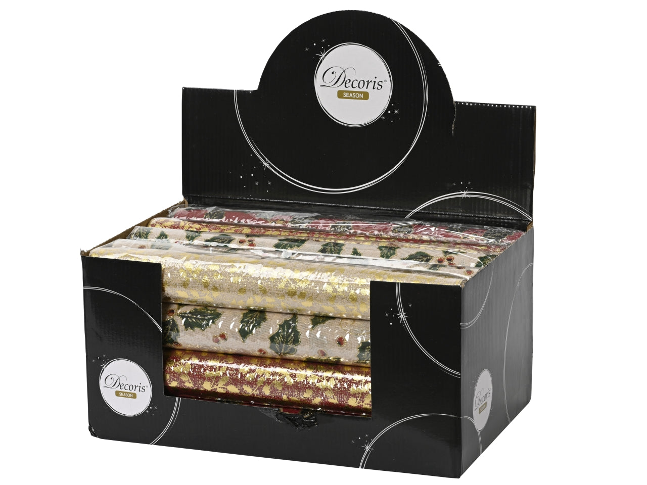 Rotolo tessuto decorato 35x200cm 4fantasie assortite