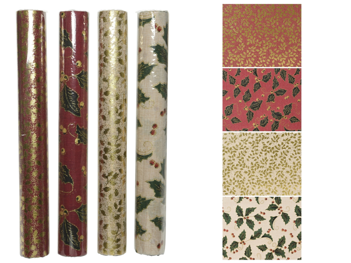 Rotolo tessuto decorato 35x200cm 4fantasie assortite
