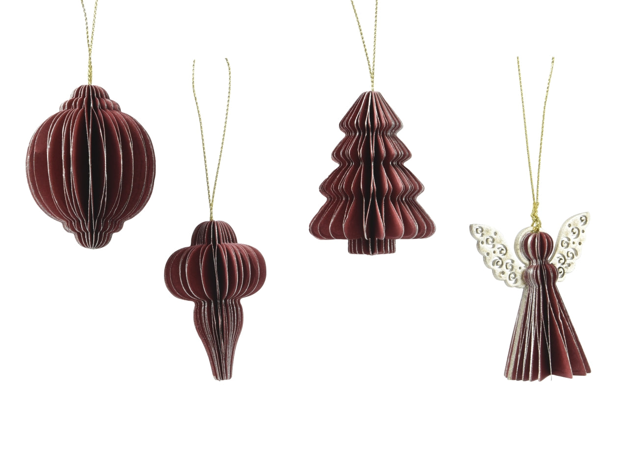 Appendino 6cm in carta nido d'ape rosso vari soggetti