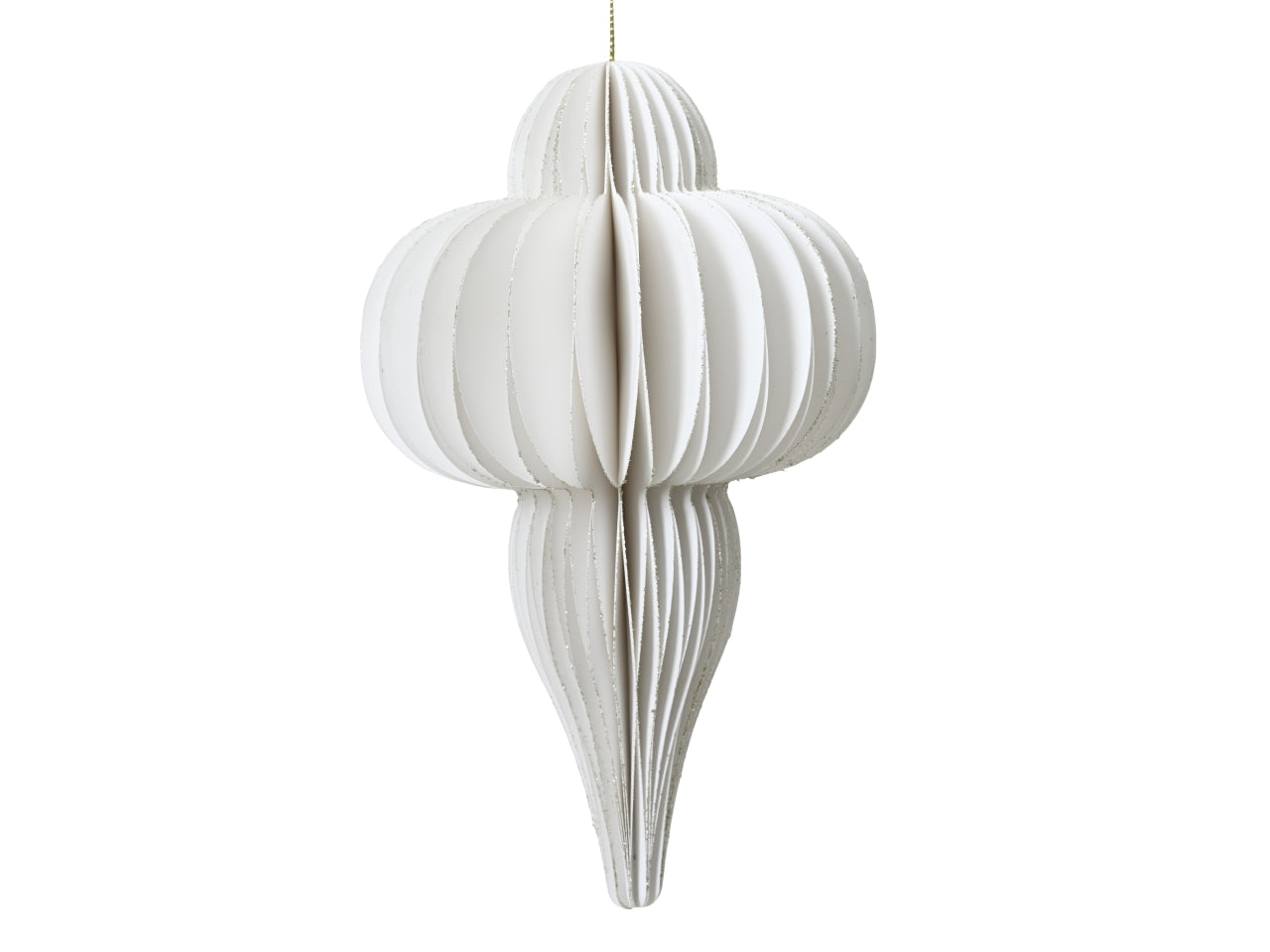 Decorazione goccia in carta 12xh.20cm bianco