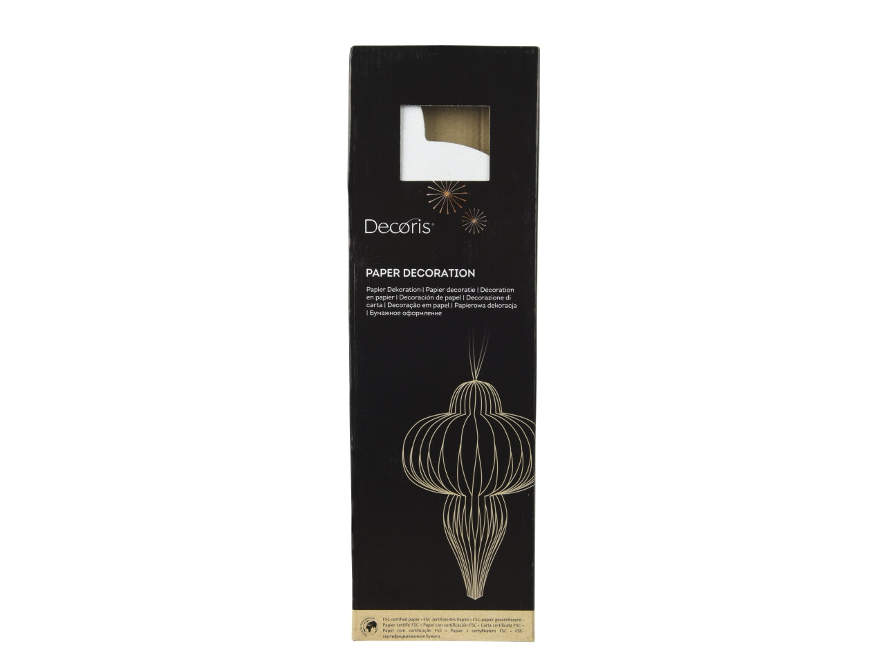 Decorazione goccia in carta 24xh.40cm bianco