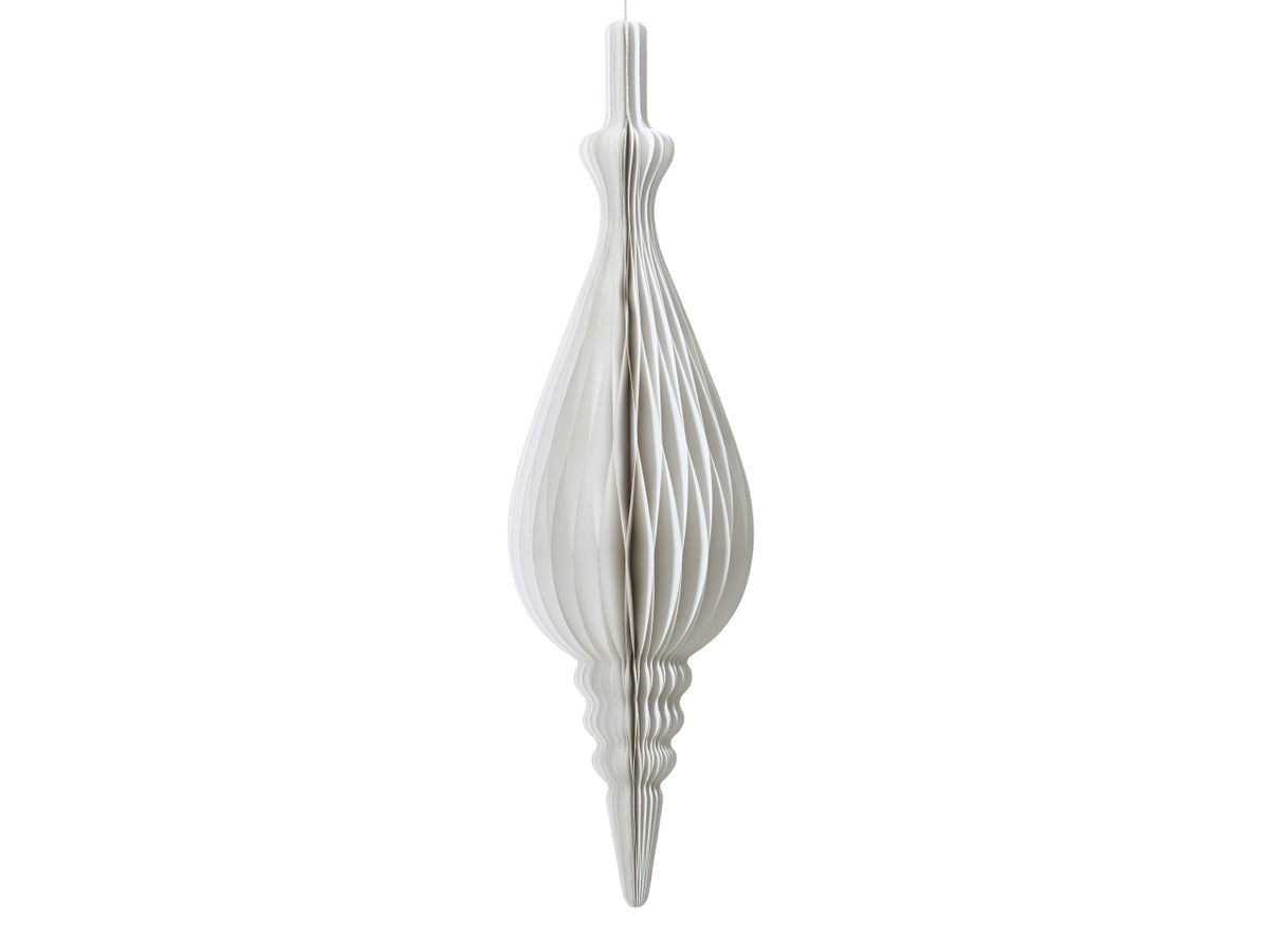 Decorazione goccia in carta 22xh.80cm maxi bianco