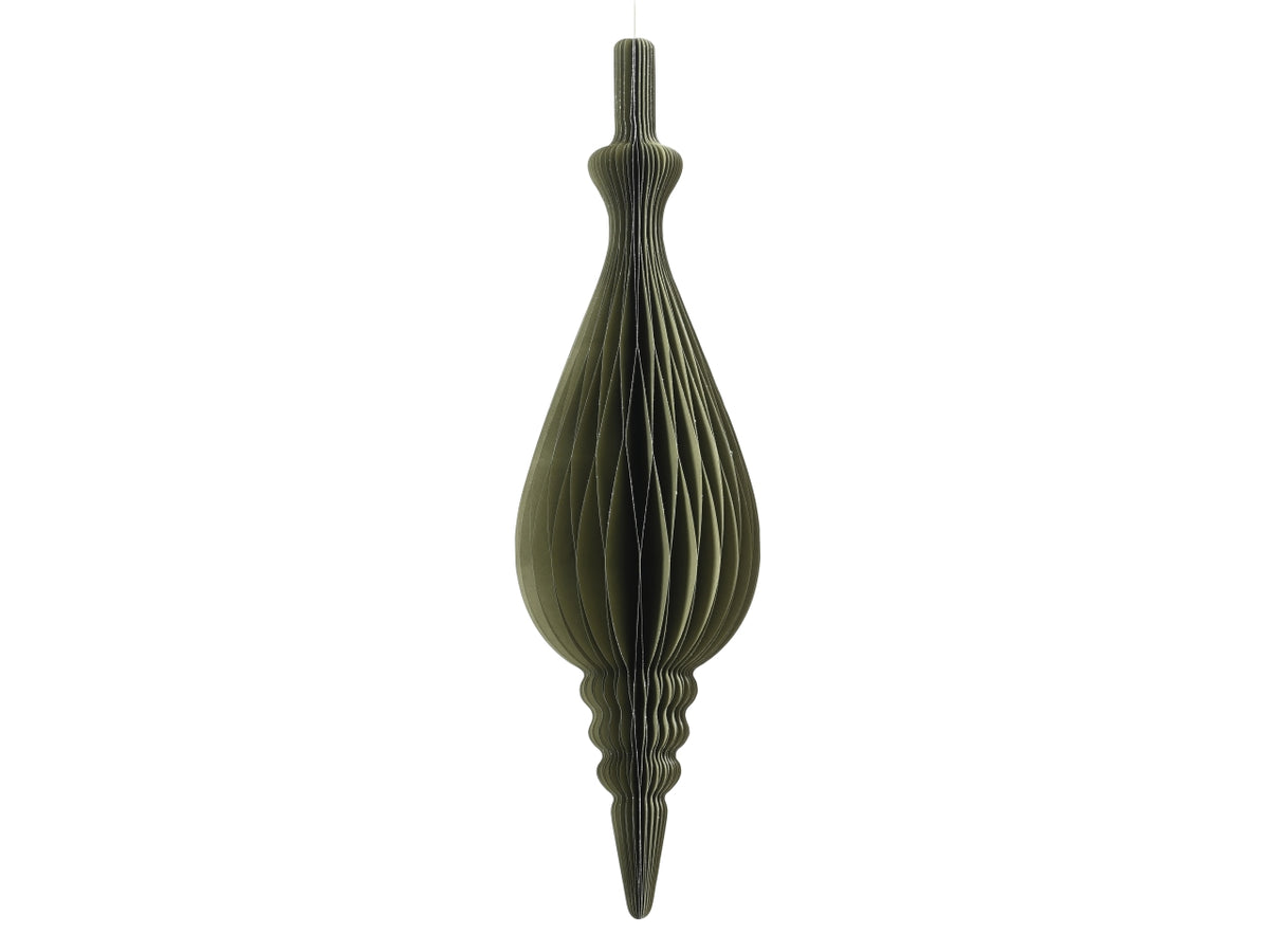 Decorazione goccia in carta 22xh.80cm maxi verde
