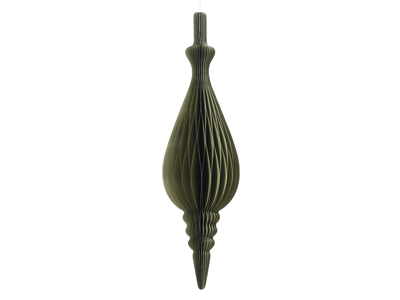 Decorazione goccia in carta 22xh.80cm verde