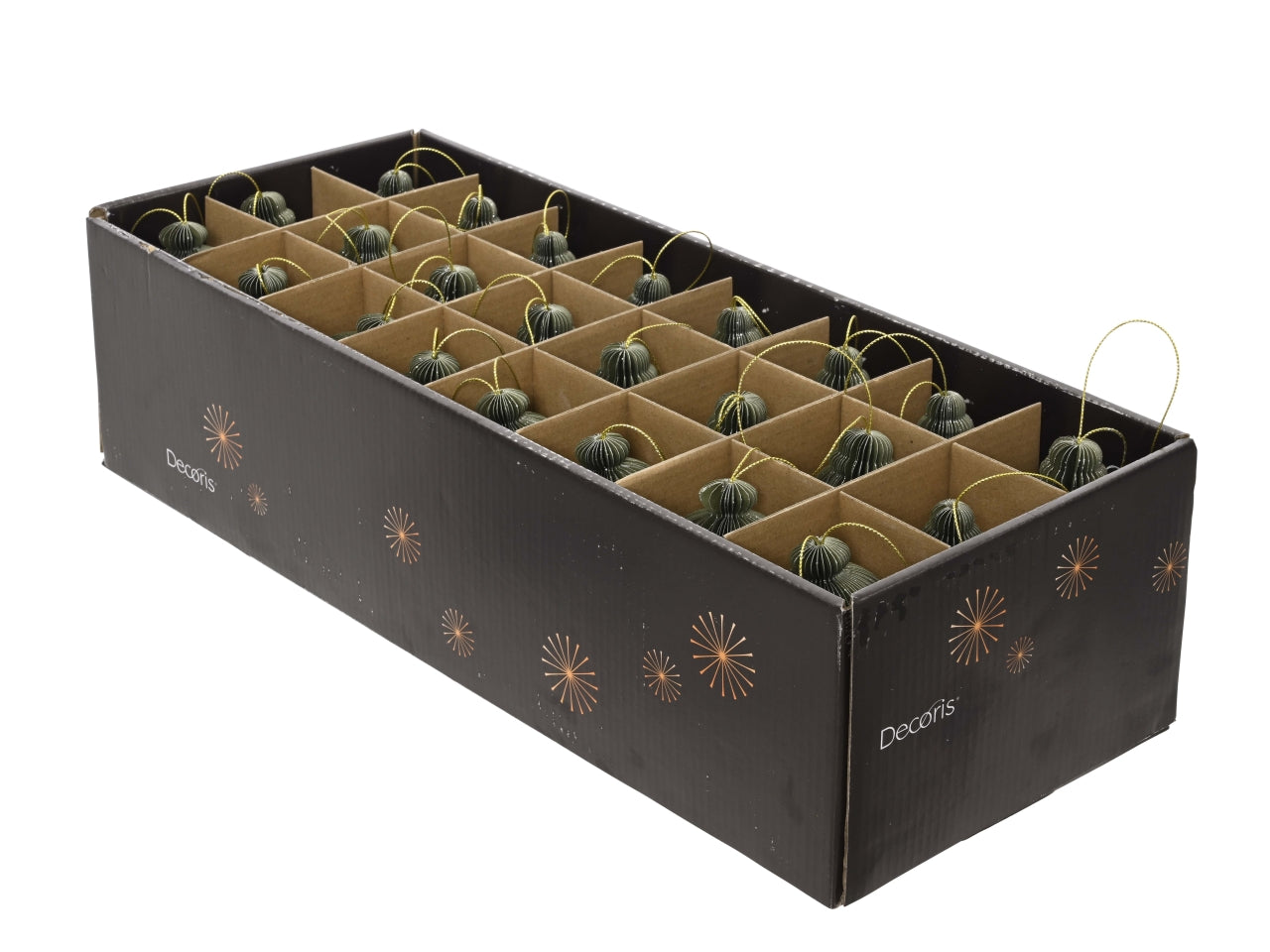 Appendino goccia carta 5,5xh.12cm verde modelli assortiti