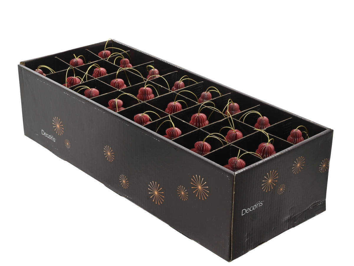 Appendino goccia carta 5,5xh.12cm rosso modelli assortiti