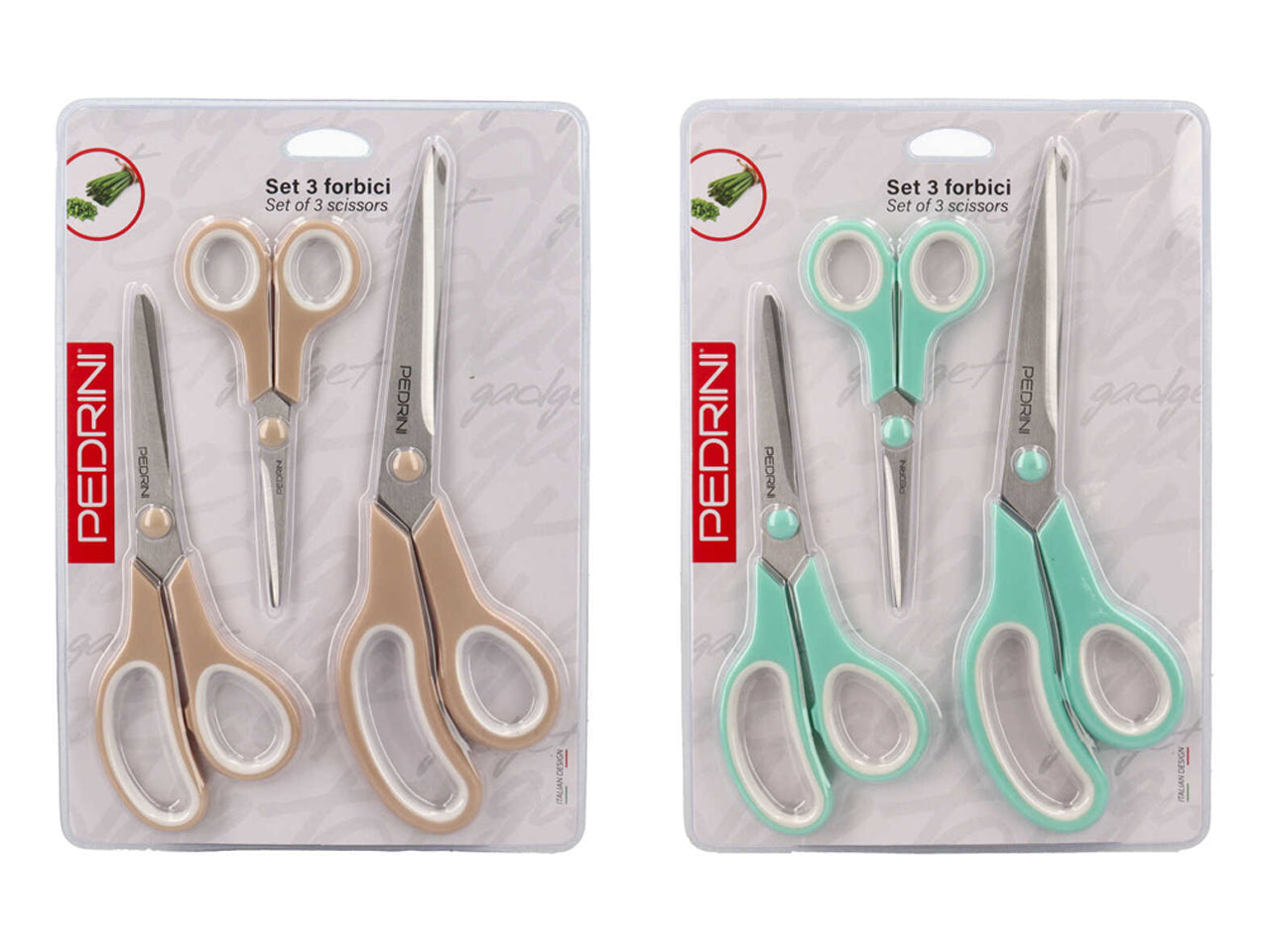 Forbici in blister set da 3 forbici