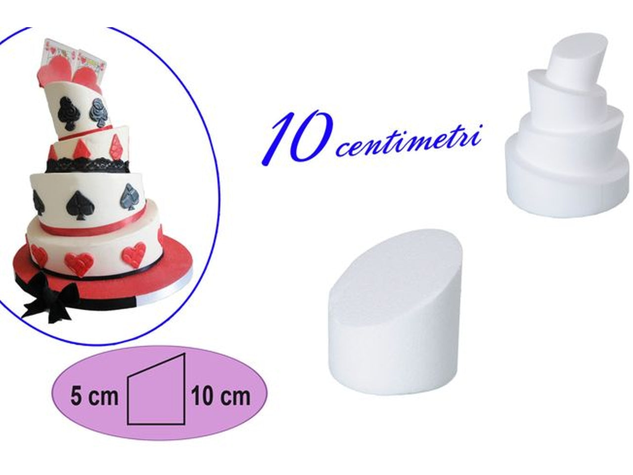 Base in polistirolo wonky d.10cm