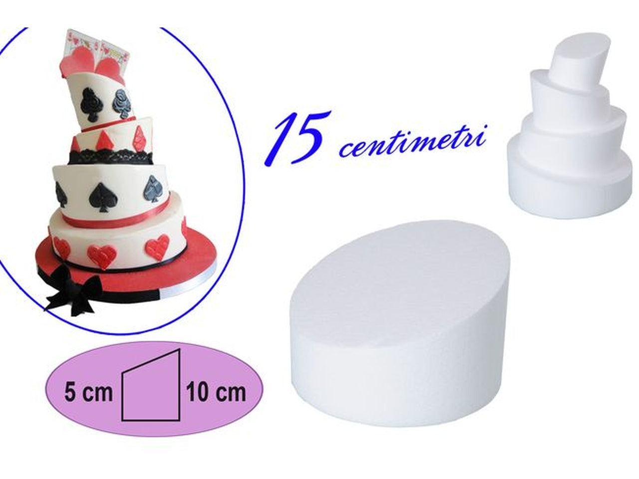 Base in polistirolo wonky d.15cm