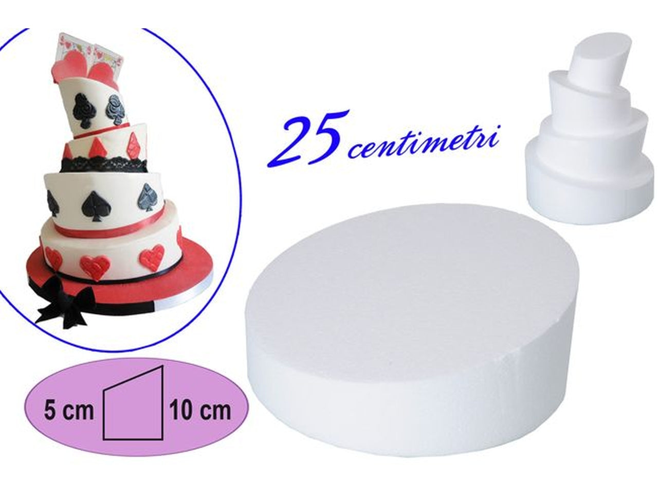 Base in polistirolo wonky d.25cm