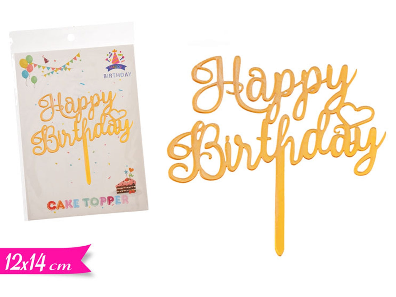 Cake topper gold
