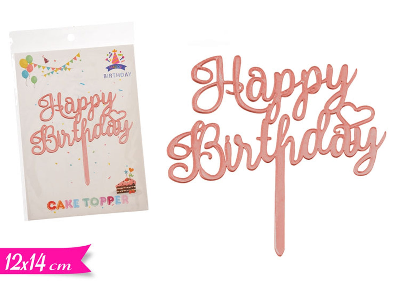 Cake topper rose gold