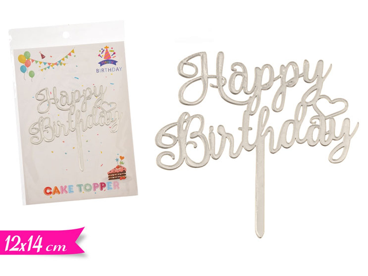Cake topper silver
