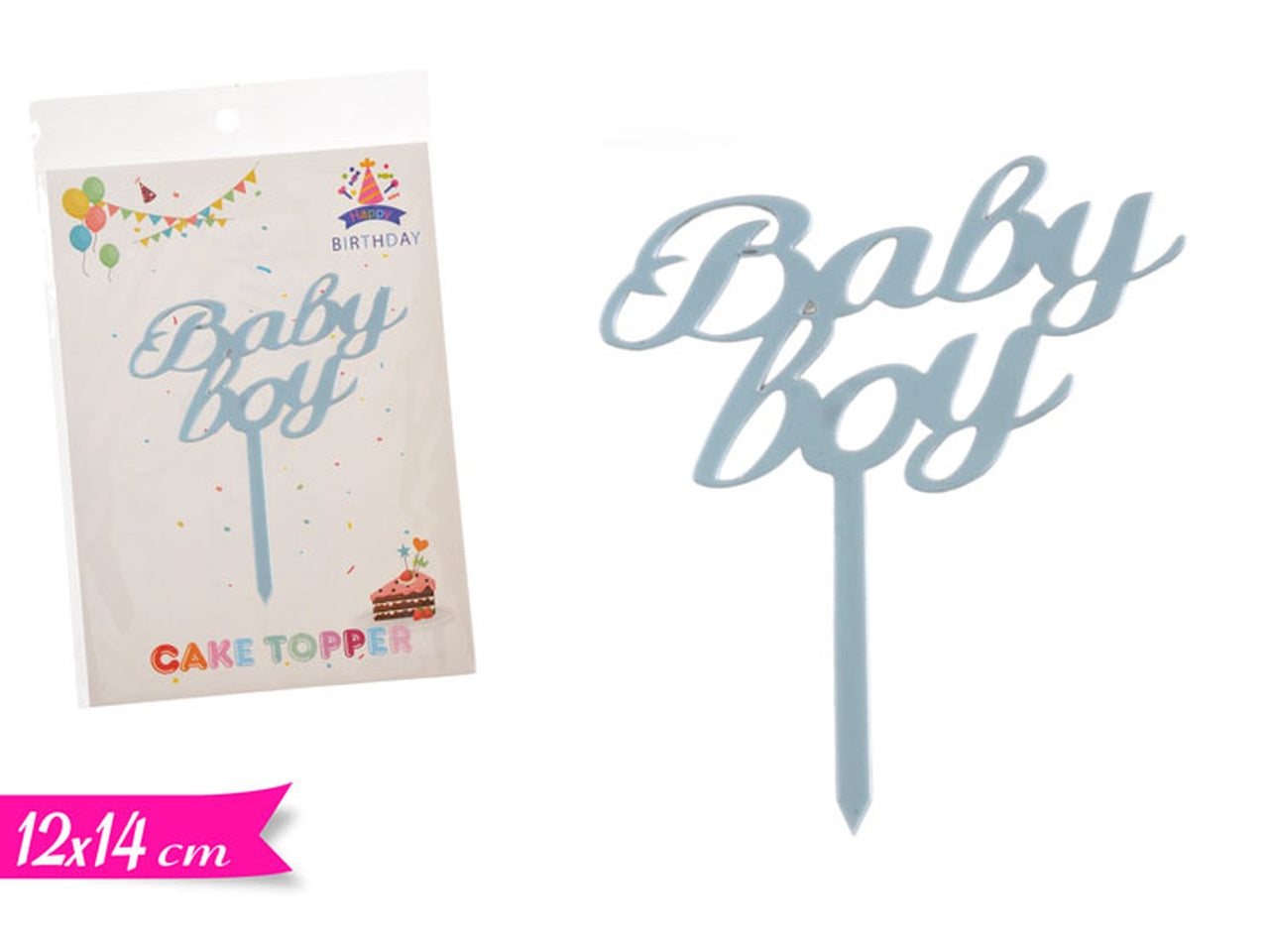 Cake topper-baby boy/blu