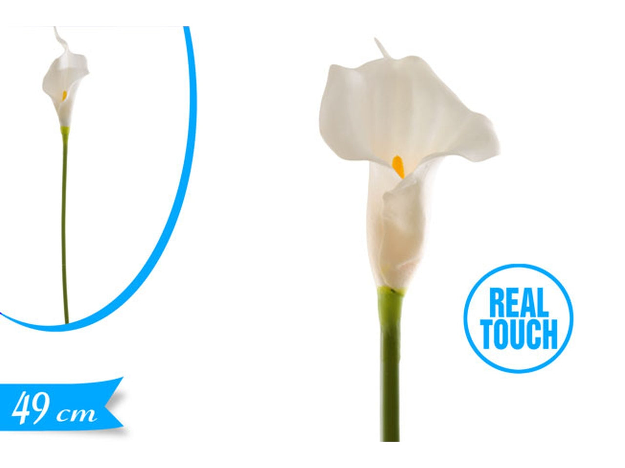 Calla gomma bianca 49cm