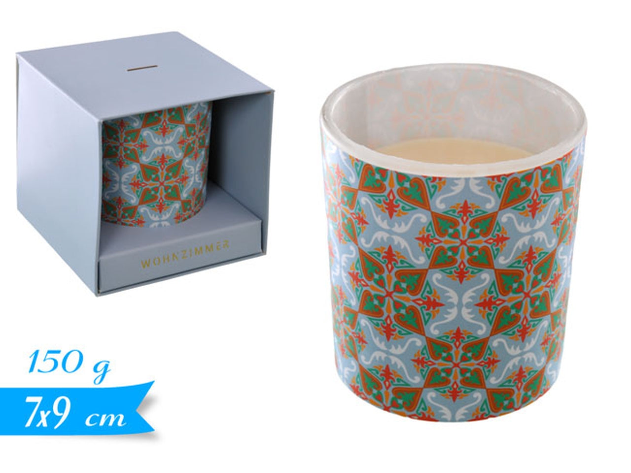 Candela in vaso prisma