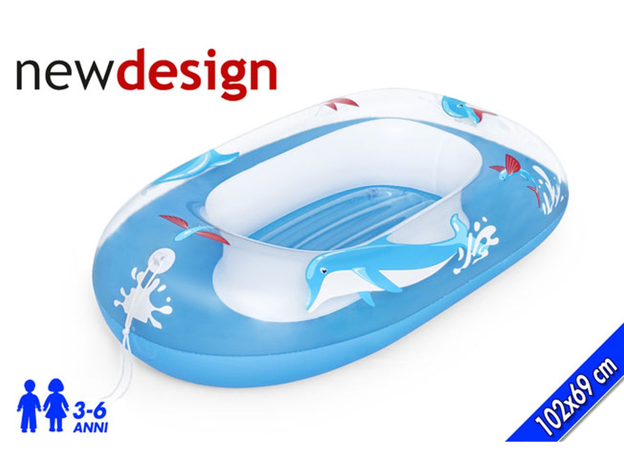 Canotto 102x69cm animali marini