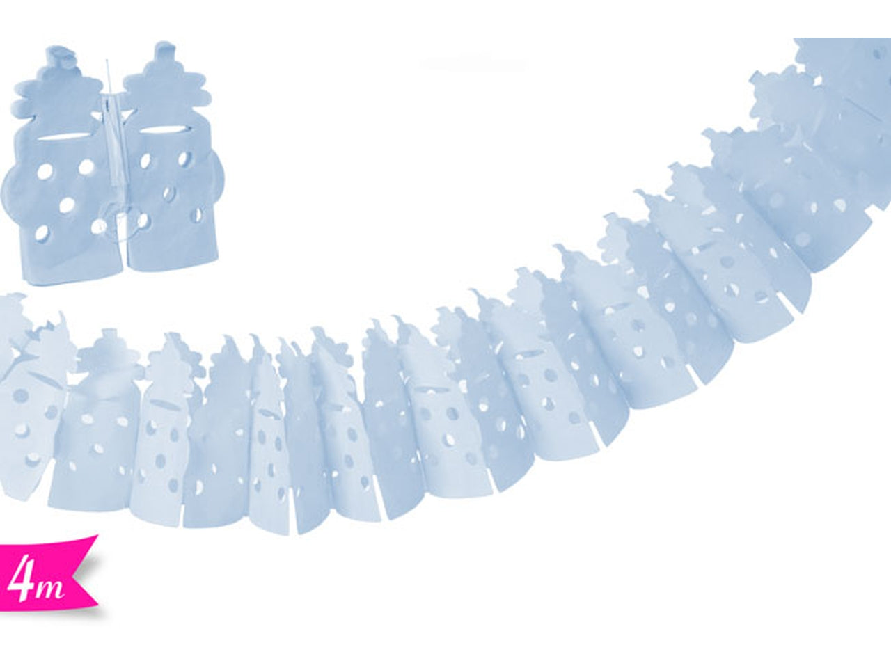 Festone biberon celeste