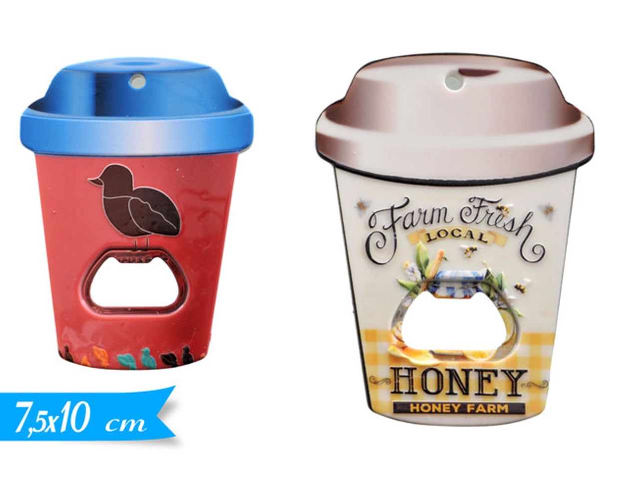 Magnete apribottiglia bicchiere