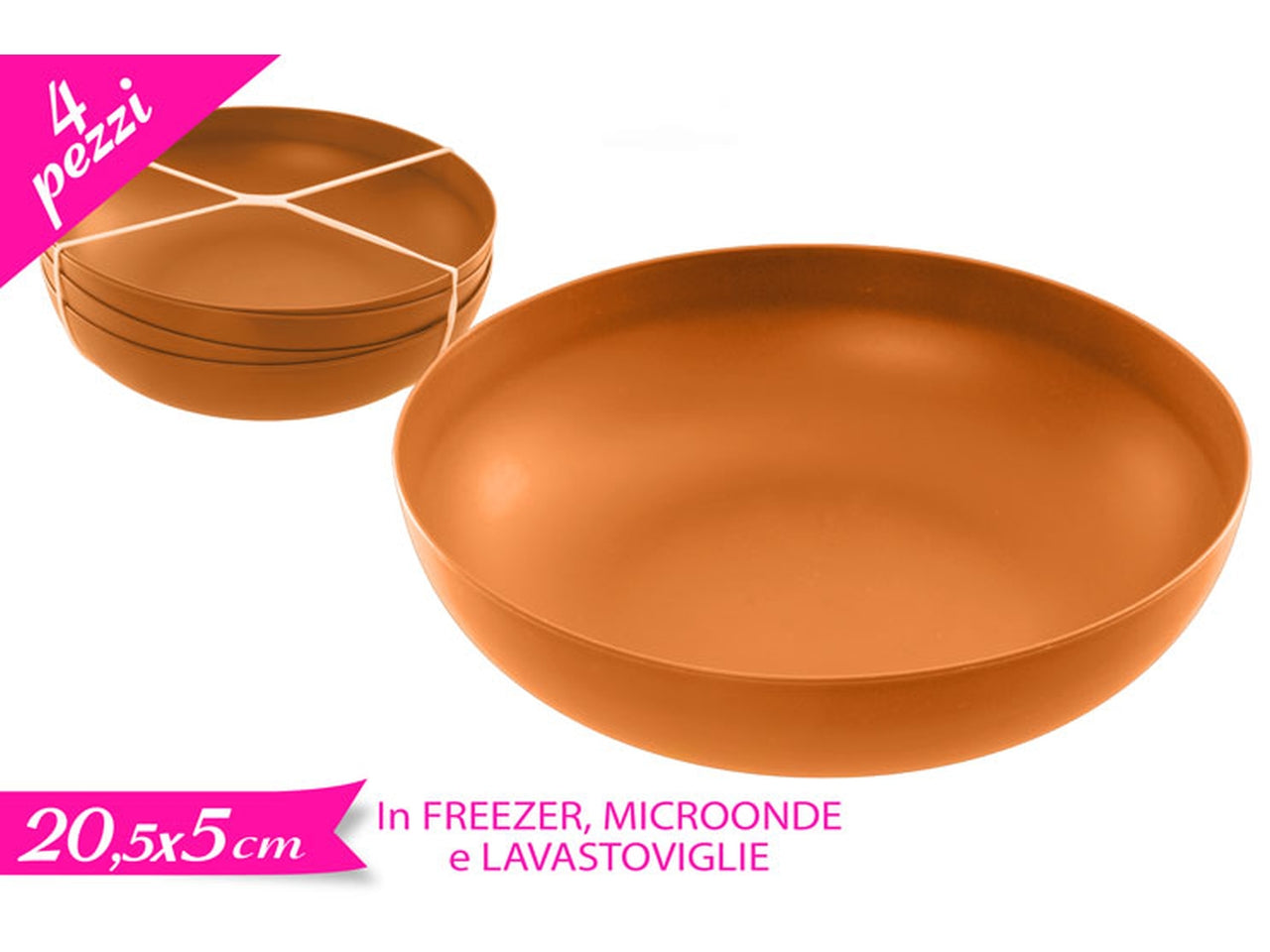 Set 4 coppette in plastica riutilizzabile, colore ocra elegante per dessert e aperitivi$
