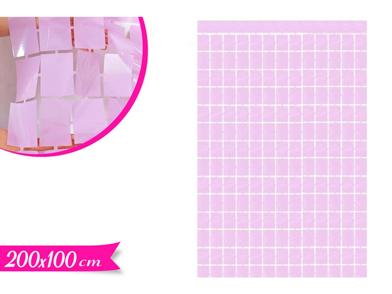 Tenda decorativa 200x100cm rosa
