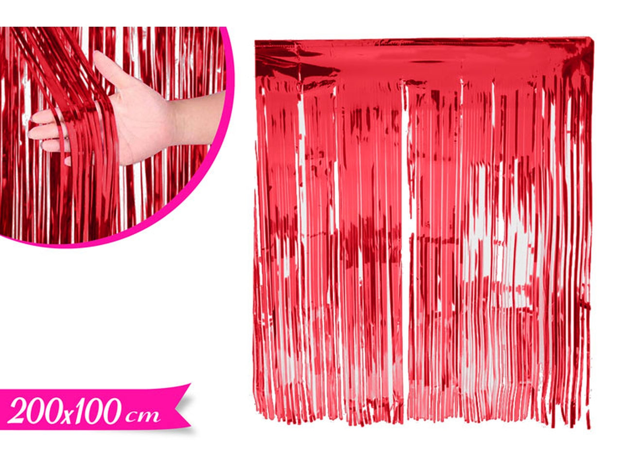 Tenda decorativa 200x100cm rossa