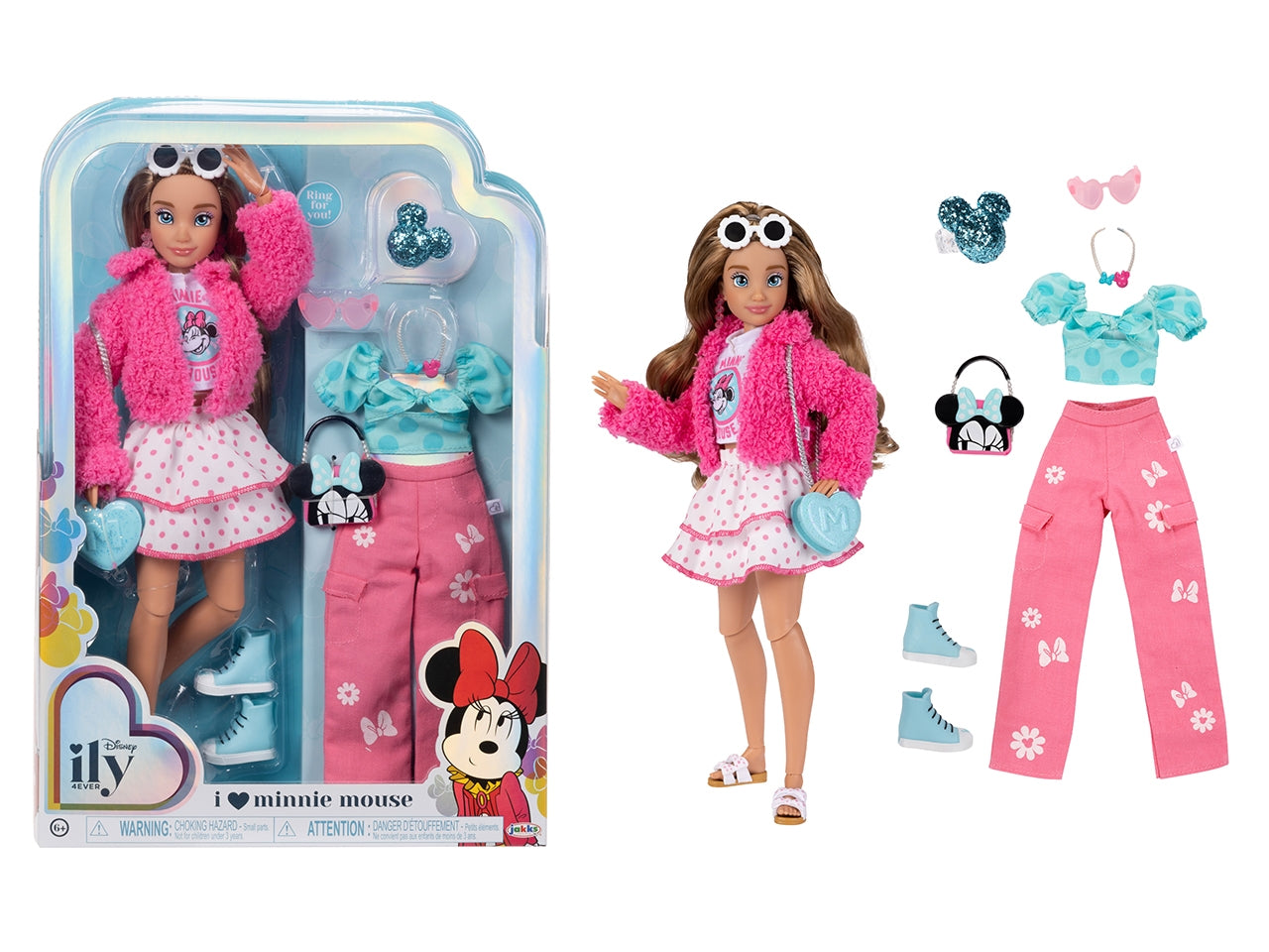 Bambola disney ily inspirata a minni con accessori