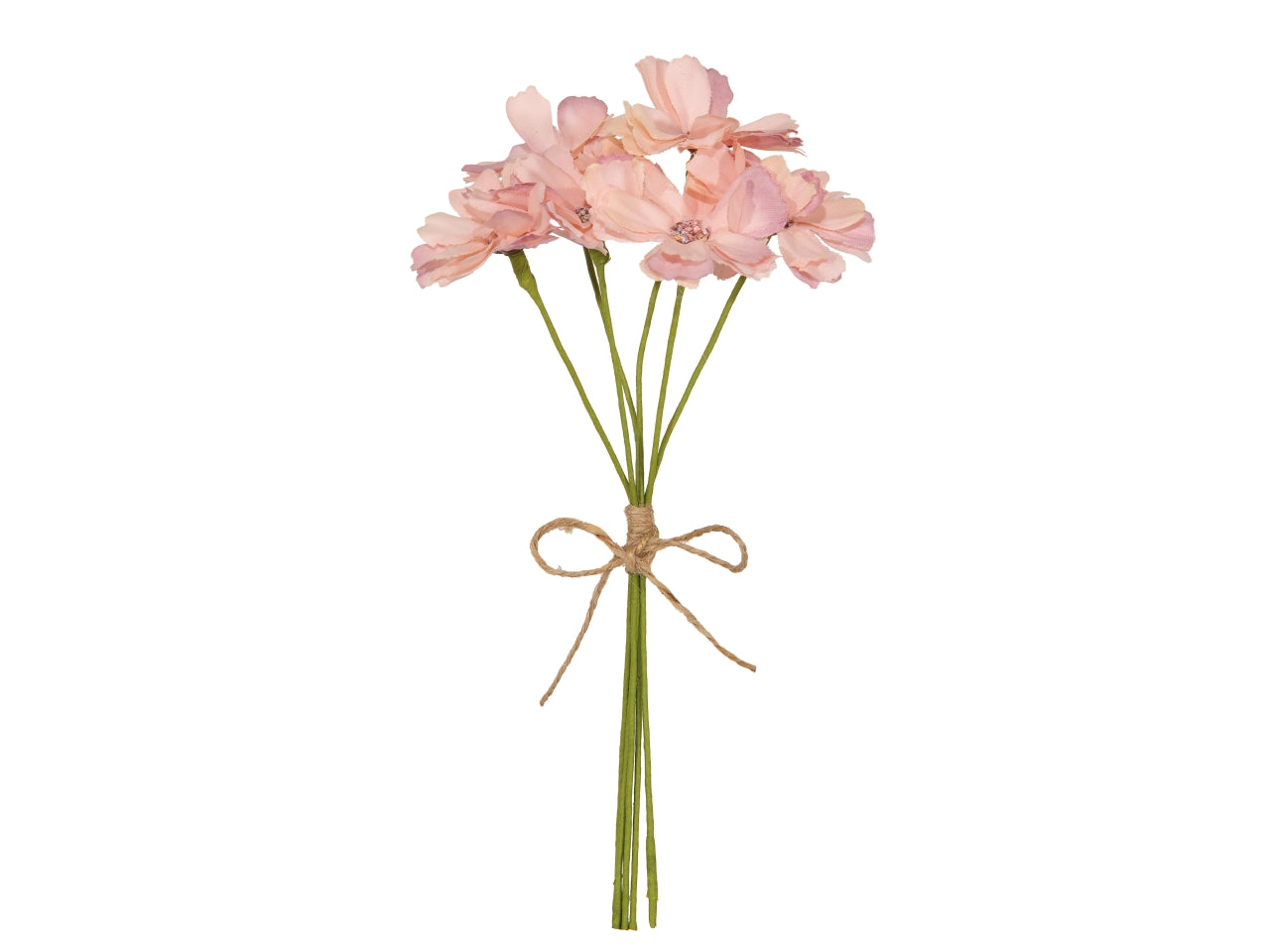 Mazzo di 6 fiori 20cm rosa