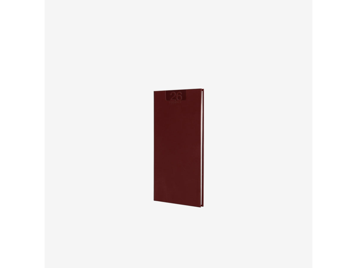 Agenda delta 2026 settimanale 8x15cm bordeaux $