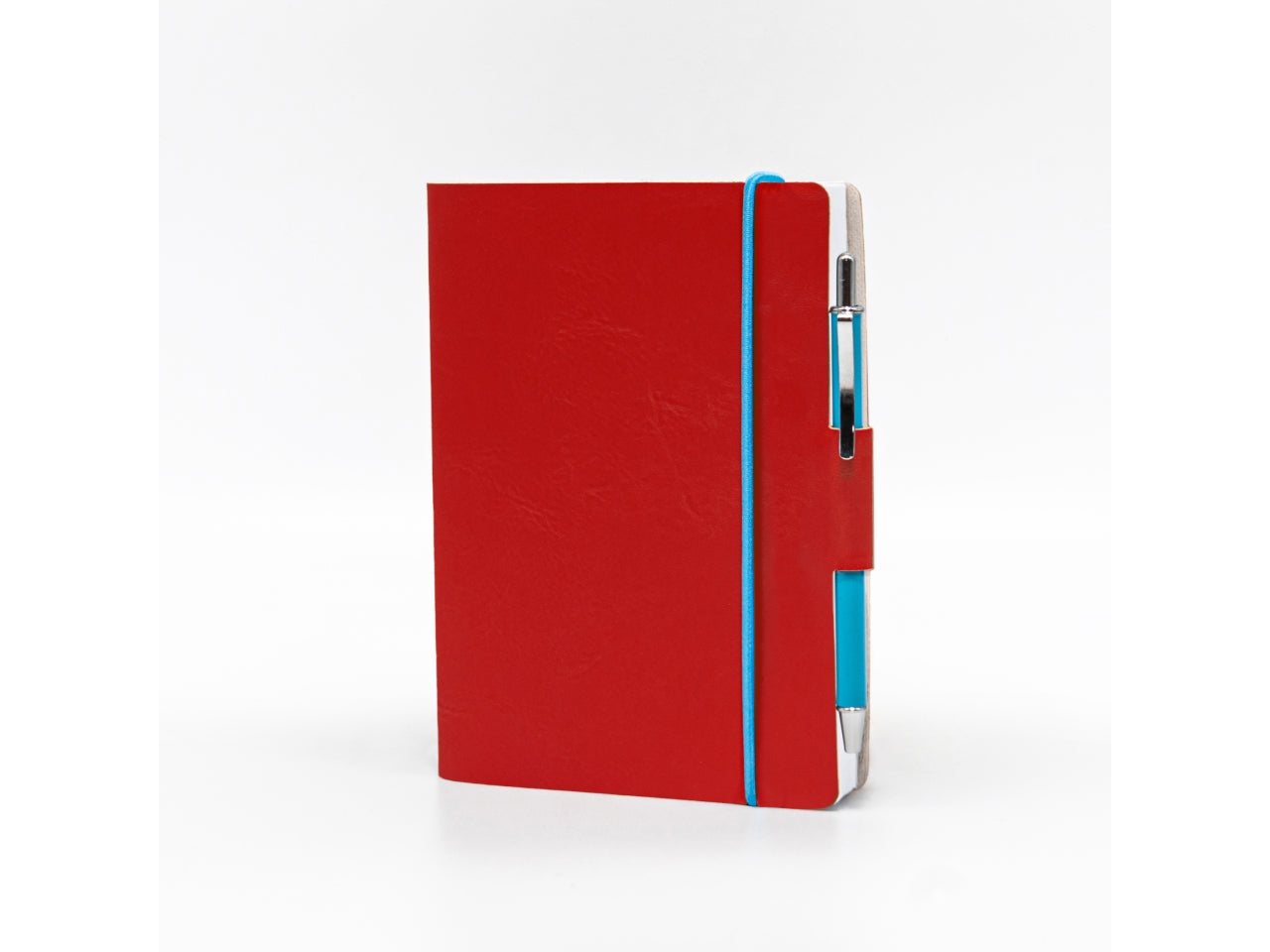 Agenda blueband 2026 9x13cm con elastico in similpelle rosso
