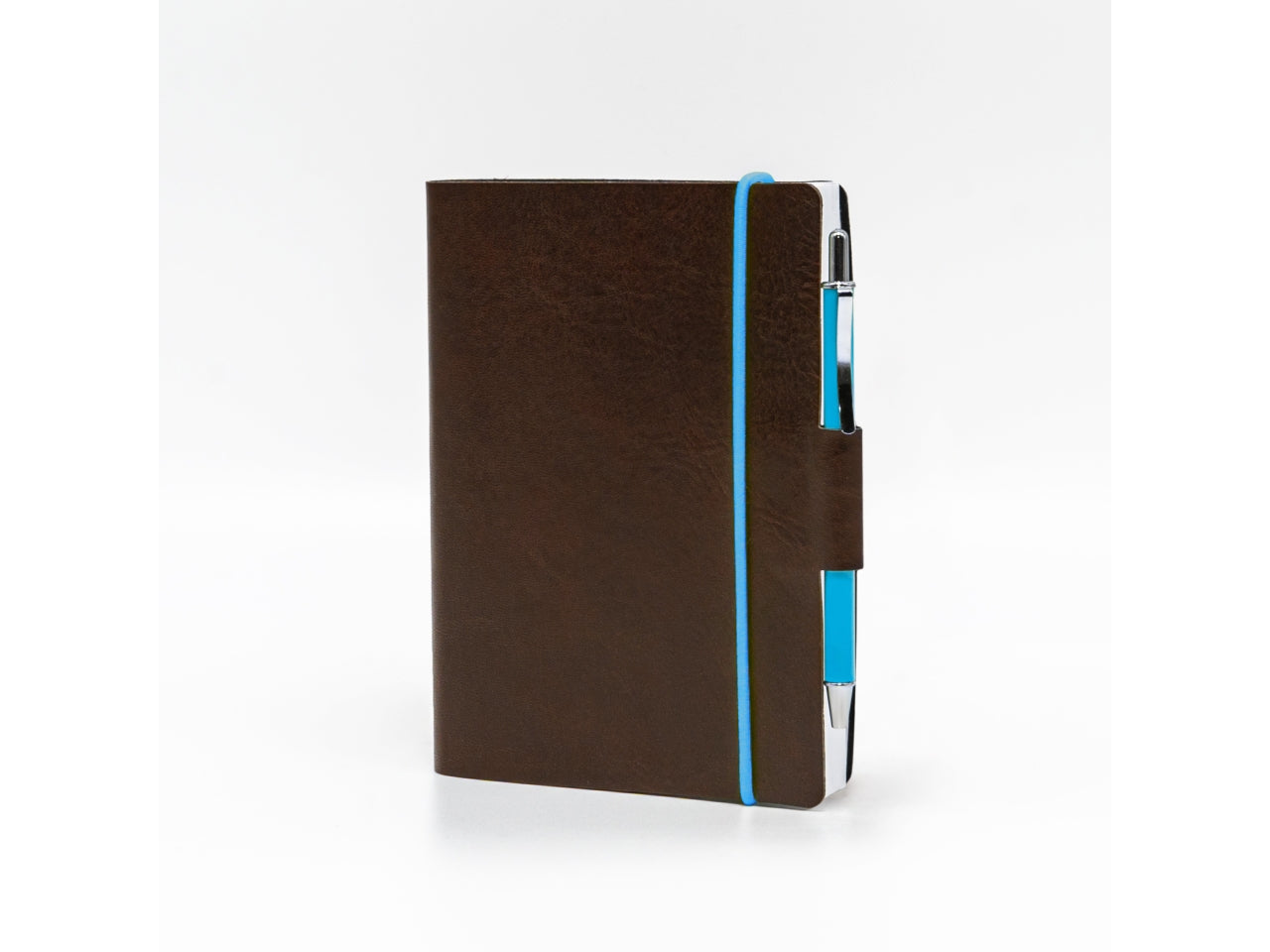 Agenda blueband 2026 9x13cm con elastico in similpelle marrone