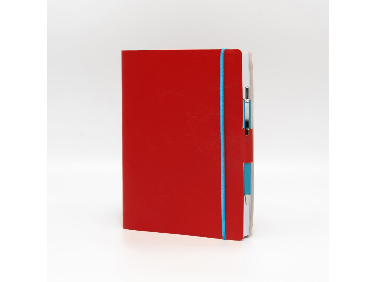 Agenda blueband 2026 12x17cm con elastico in similpelle rosso $