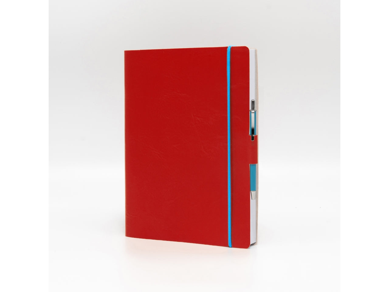 Agenda blueband 2026 15x21cm con elastico in similpelle rosso