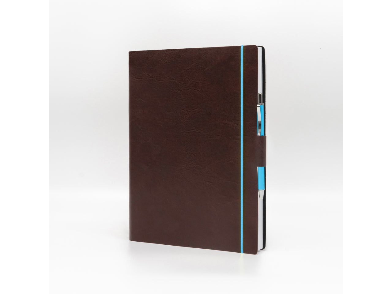 Agenda blueband 2026 15x21cm con elastico in similpelle marrone